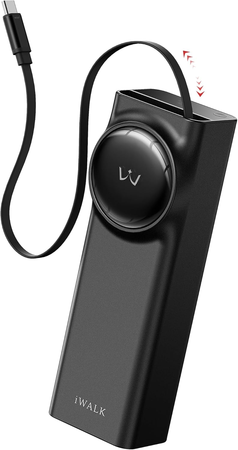 iWALK Laptop Power Bank 20000mAh 65W with Retractable Cable