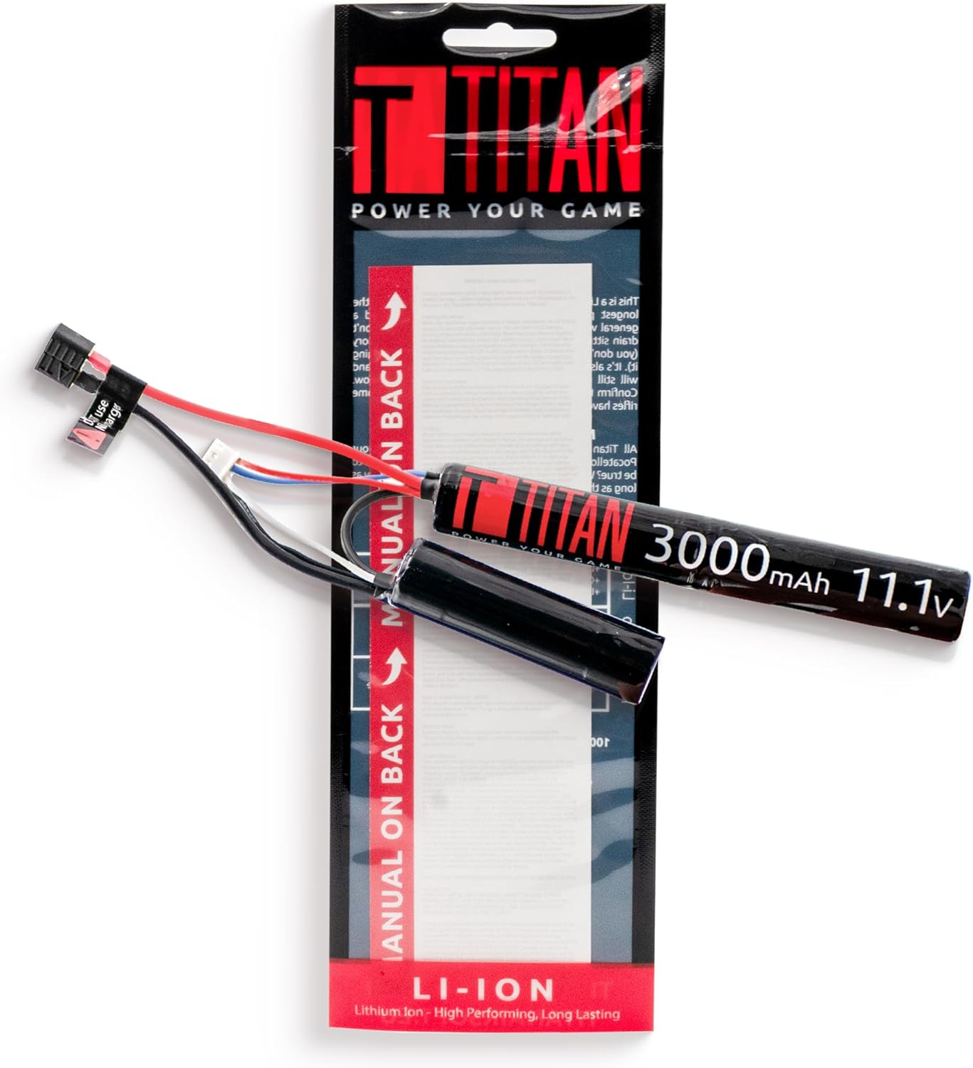 Titan Lithium Ion Airsoft Battery for Maximum Performance 11.1V