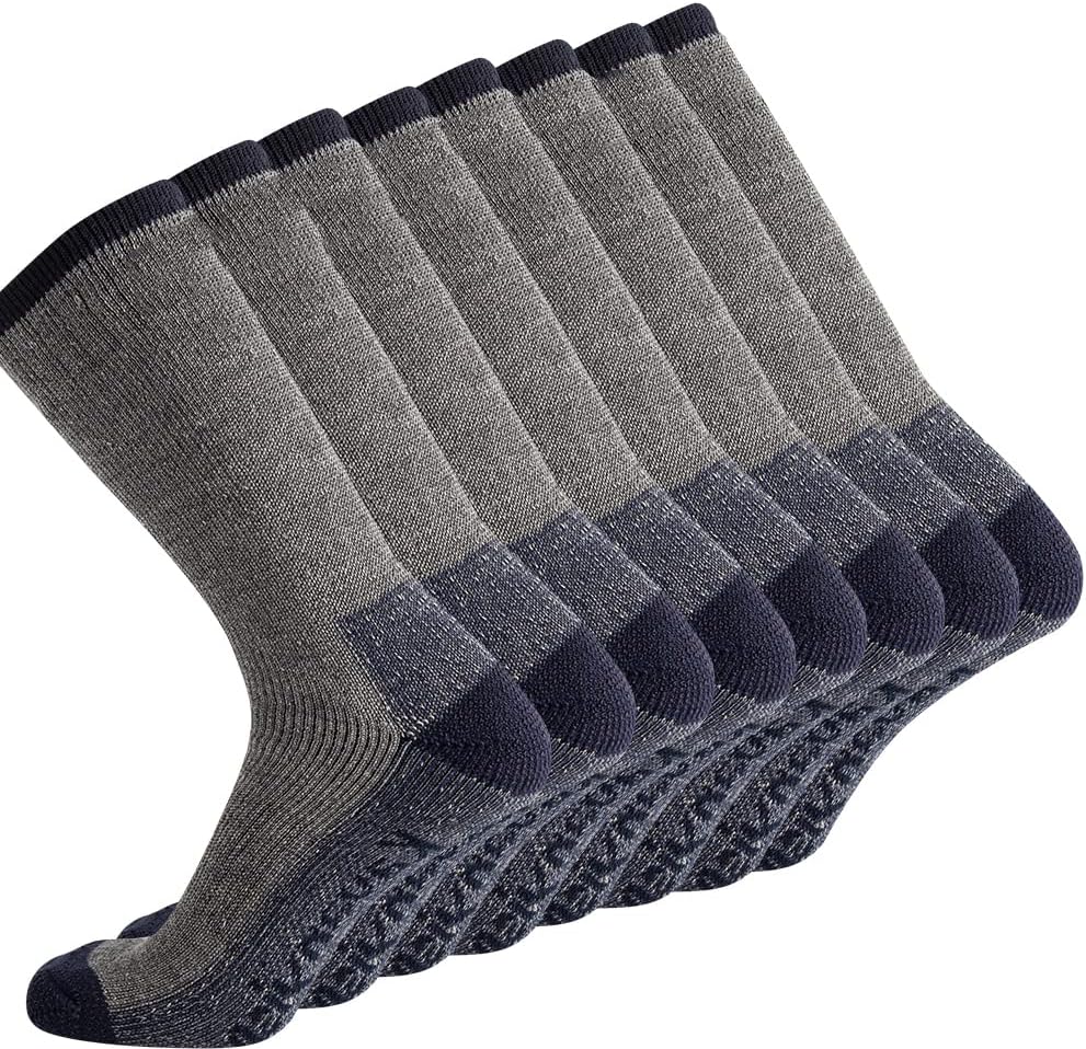 KAVANYISO Men's Wool Hiking Socks - Breathable & Thicken