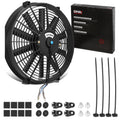 16 in High Performance Electric Cooling Slim Radiator Fan - Slim Fit