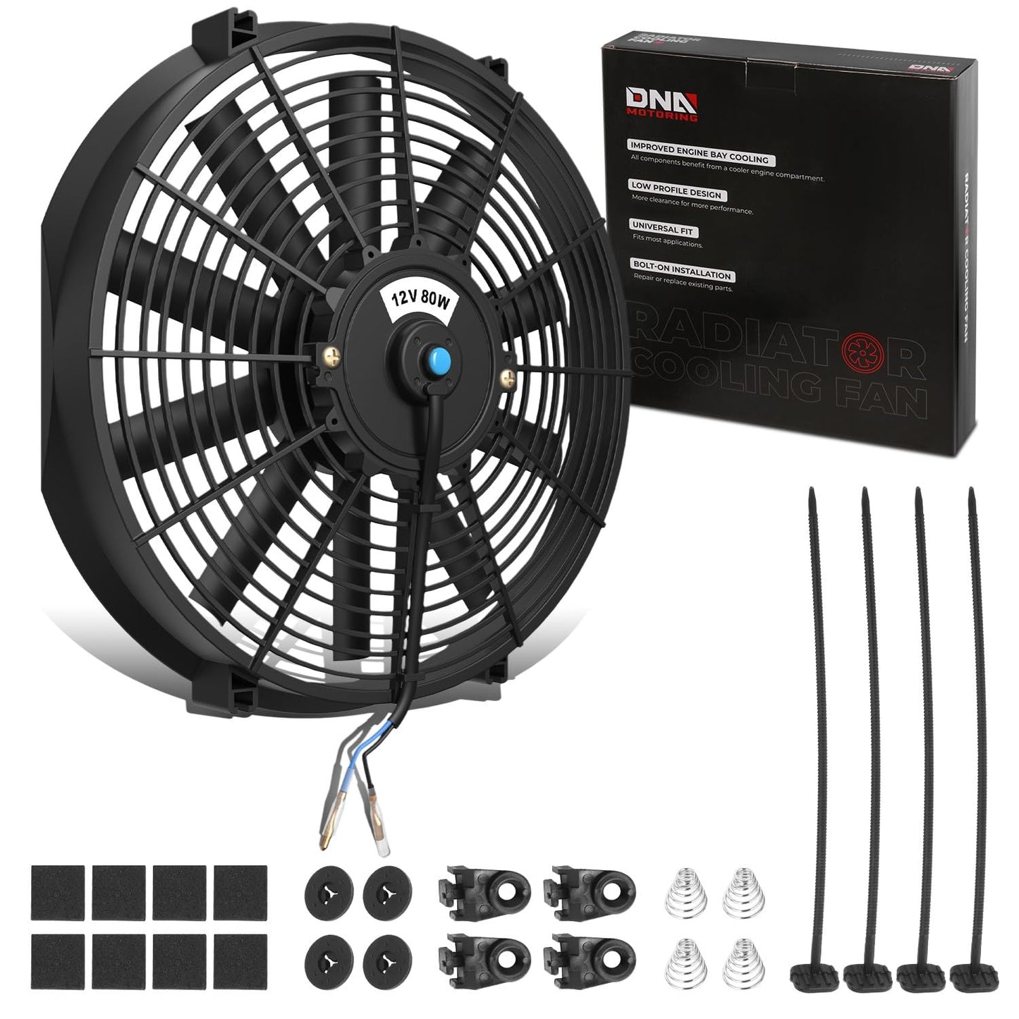 High Performance 16 Inch Electric Cooling Slim Radiator Fan