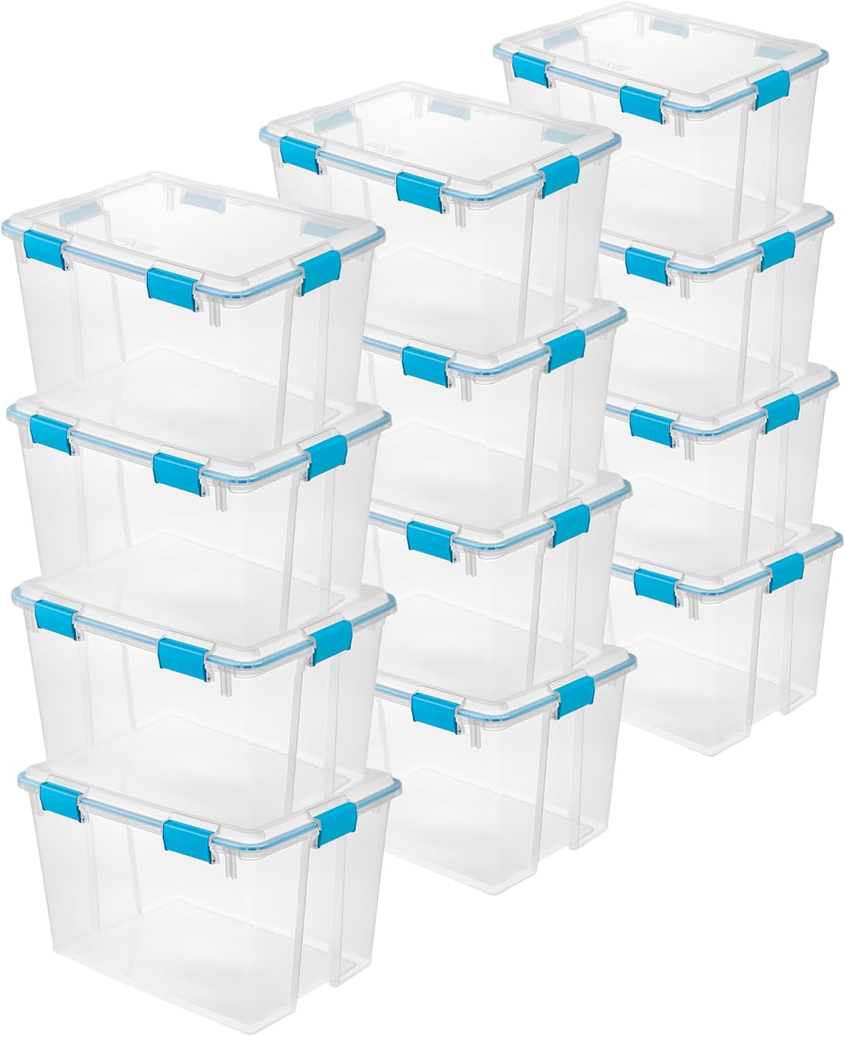 Sterilite 12-Pack Gasket Box - Weather-Resistant Storage Bins