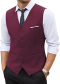 Men's Slim Fit Suit Vest Waistcoat - Classic Twill Finish