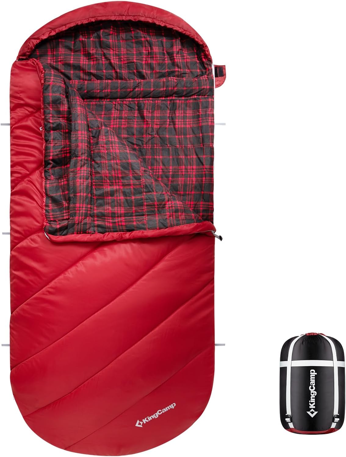 KingCamp Extra Wide Sleeping Bag for Adults - Warm & Cozy