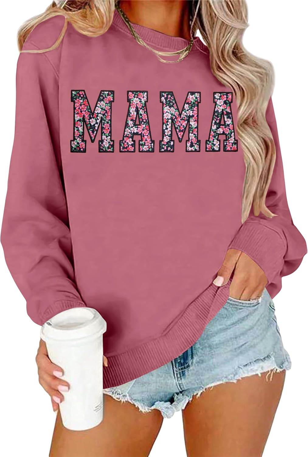 Mom Essential Crewneck: Cozy Long Sleeve Sweatshirt
