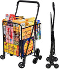 Grocery Shopping Cart with 360 Rolling Swivel Wheels Stair Climber