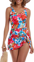 One Piece Swim Dress Swimsuits for Women Tummy Control (Style 6HJR)