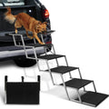 Extra Wide Dog Stairs for Large Dogs - Portable 6-Step Ramp