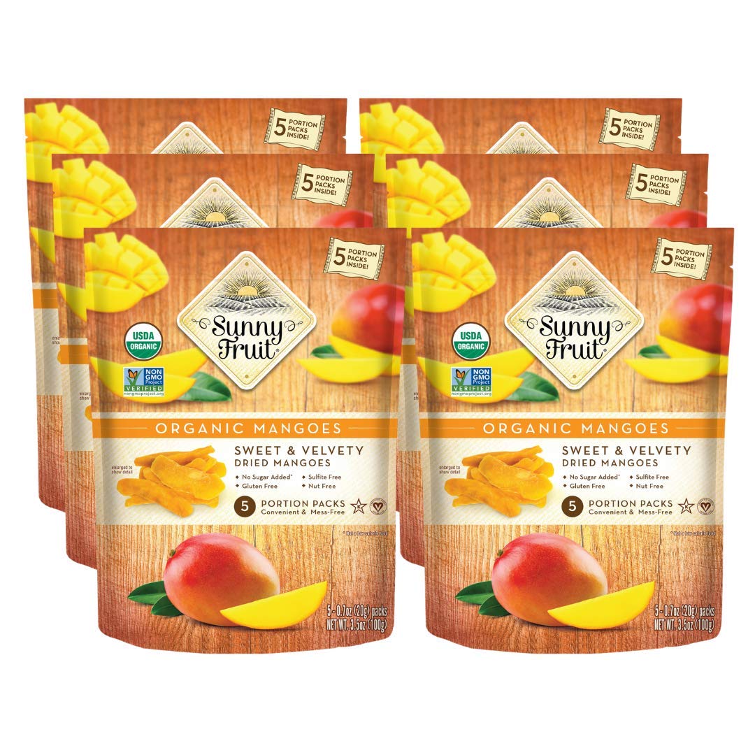 Sunny Fruit Organic Dried Mangoes - Healthy Snack Packs