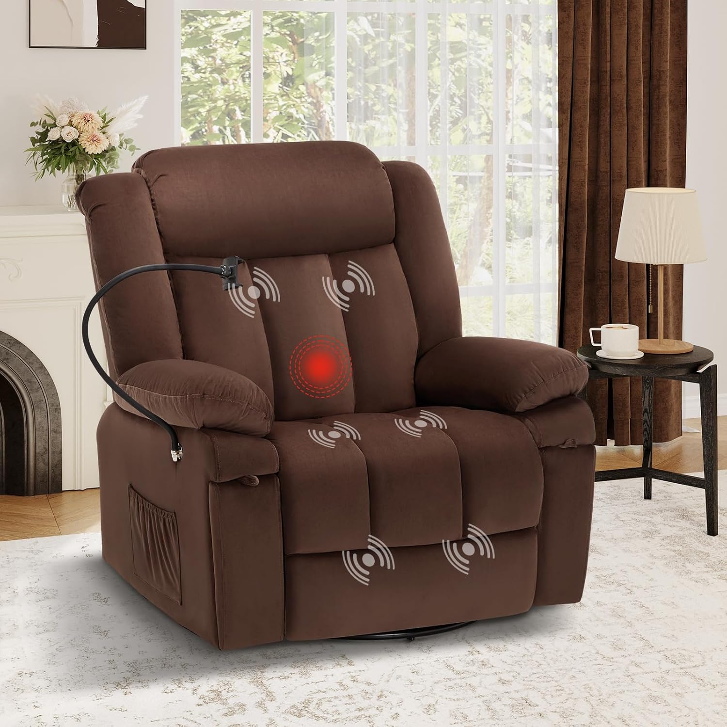 COLAMY Wide Recliner Chair: Massage & Heat for Big&Tall