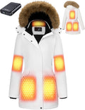 Graphene Long Heated Jacket for Women - Long Parka Heated Coat