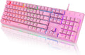 RisoPhy Mechanical Gaming Keyboard 104-Key RGB - Clicky Blue Switches