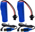3.7V 500mAh Li-ion RC Battery 2-Pack with USB Charger - Reliable