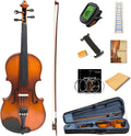 4/4 Full Size Violin for Adults - Solid Wood, Complete Starter Set