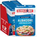Albacore Tuna in Water Pouches Pack of 12 - High Protein, Ready to Eat