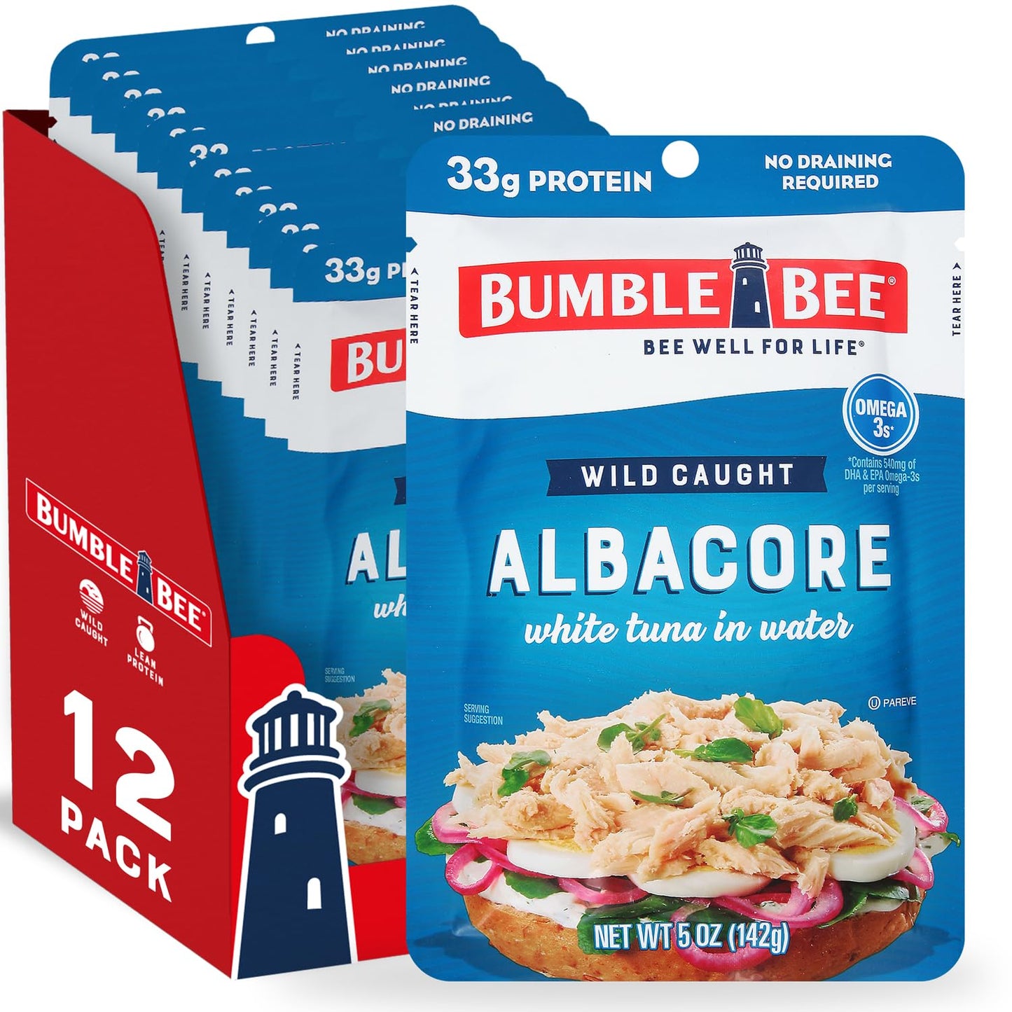 Bumble Bee Chunk White Albacore Tuna in Water, 5 oz Pouches