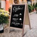TEAKMAMA Extra Large 40x22 Double-Sided Chalkboard - Large Display