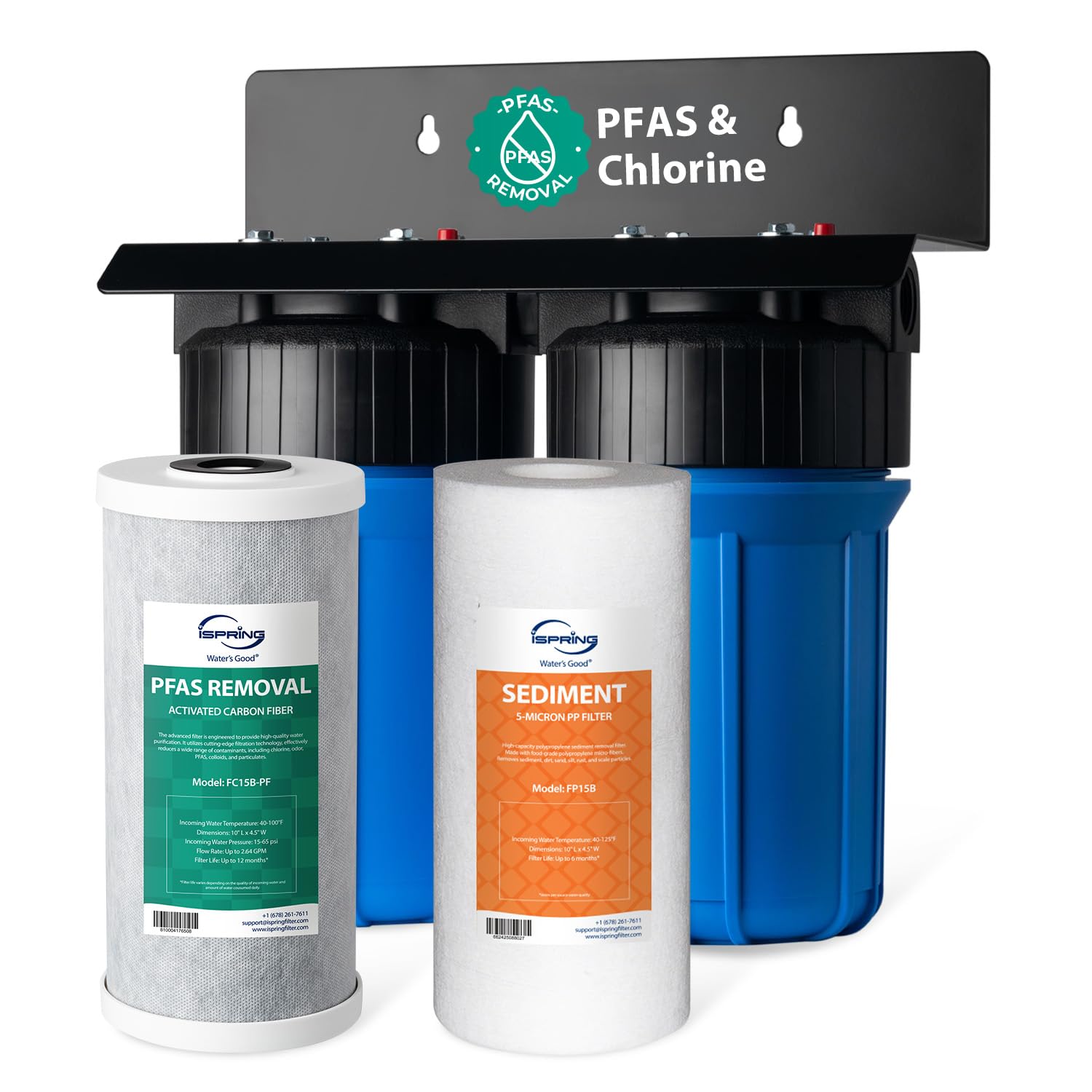 iSpring PFAS Whole House Water Filter System for Pure Water