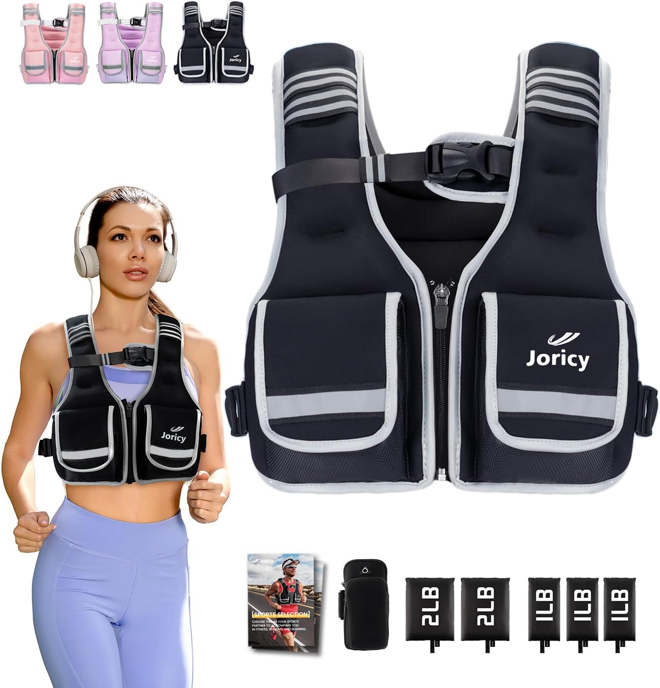 Weighted Vest for Women and Men - Adjustable 5-30lb Options