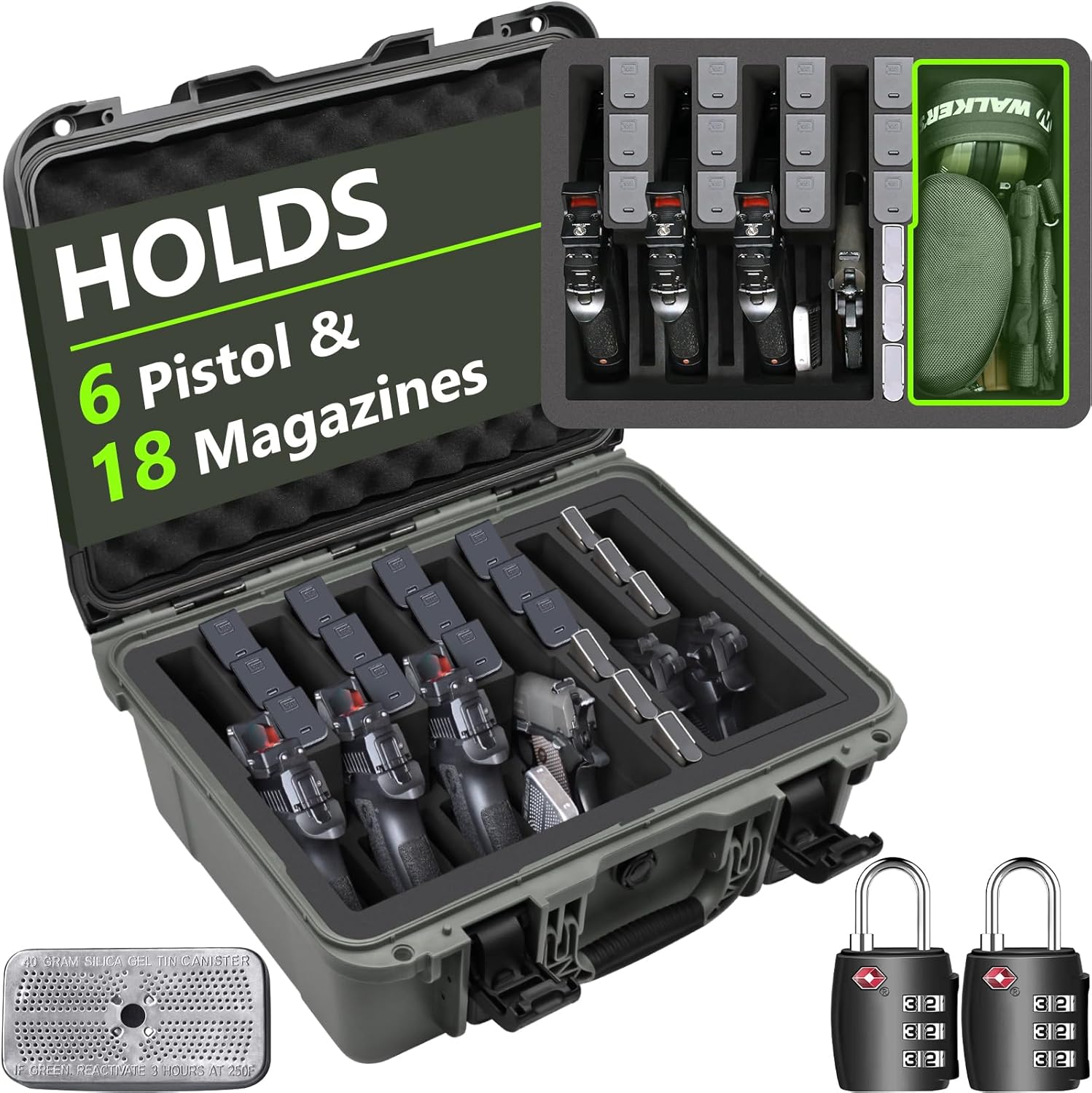 TSA Approved Pistol Gun Case for Multiple Handguns Travel