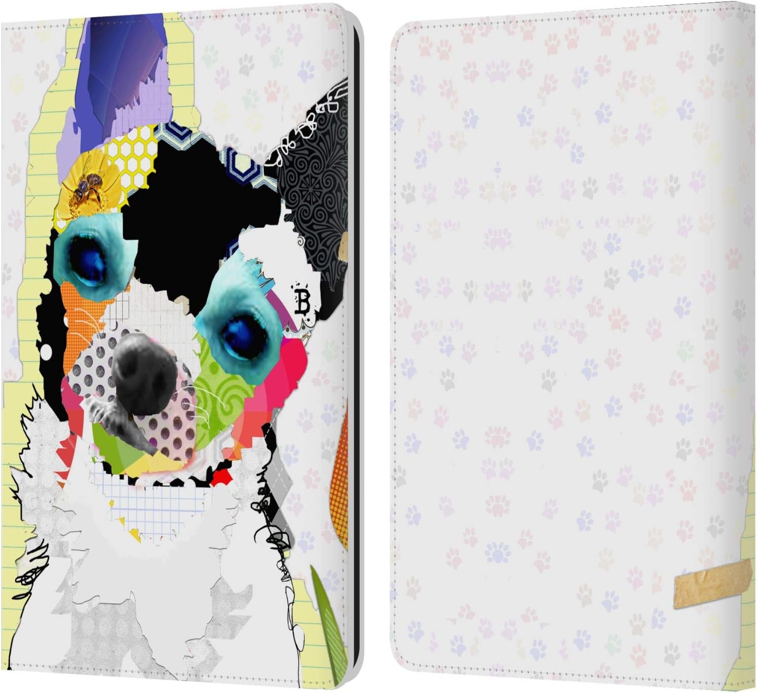Michel Keck Chihuahua Dogs Leather Wallet Case for Kindle Paperwhite