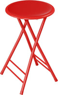 Folding Stool 24-Inch Backless Stool - Compact Portable Seating