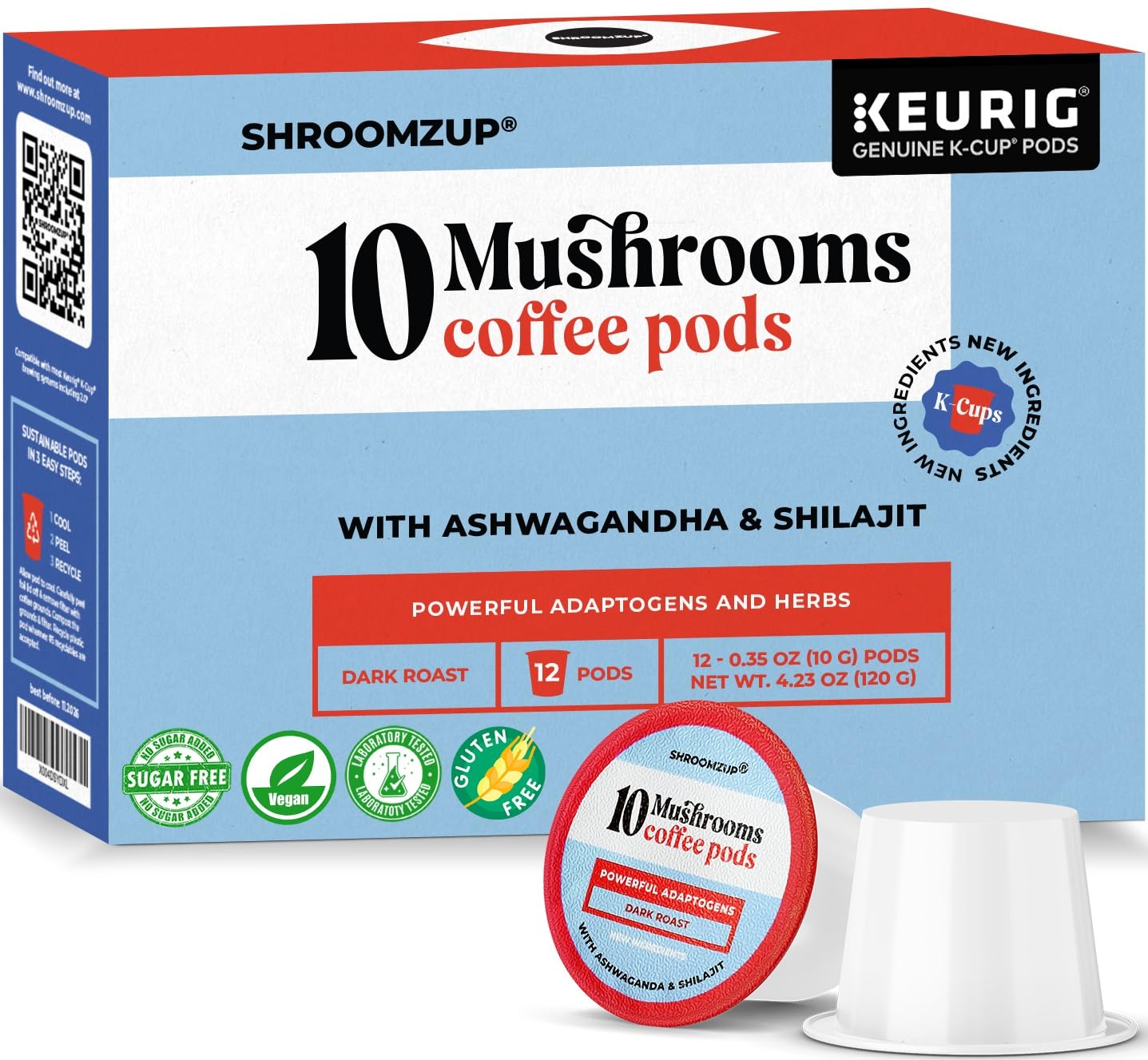 10 Mushroom Coffee Pods - Energy Boost Blend