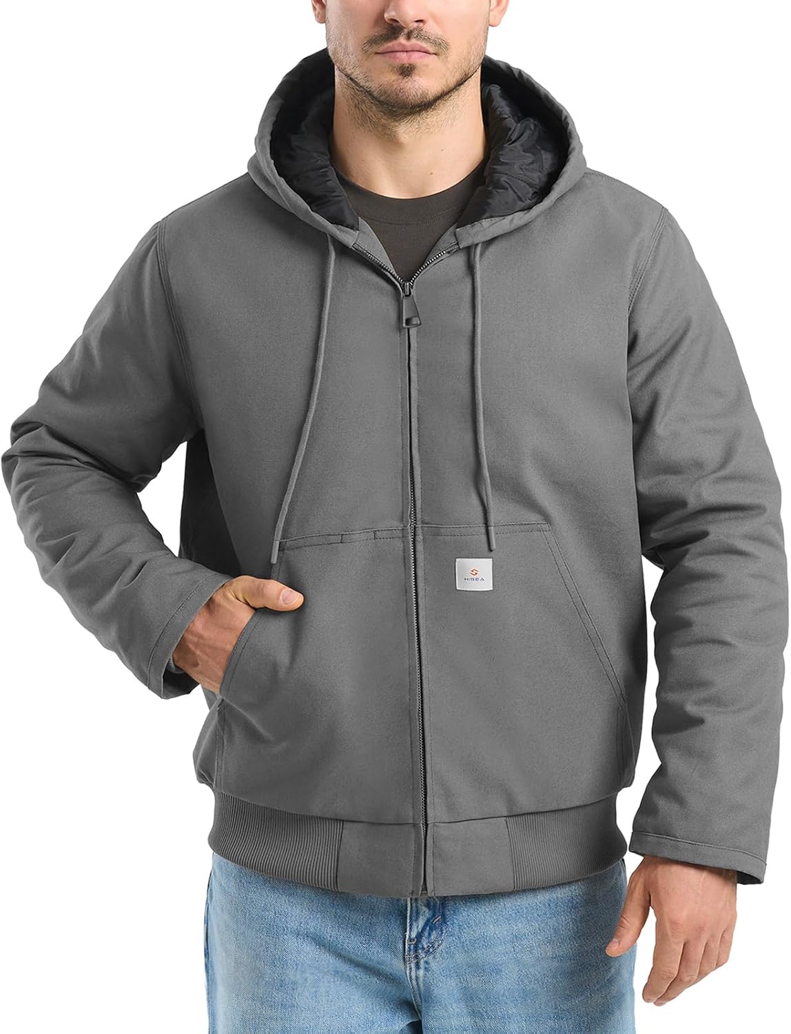 HISEA Men's Winter Work Jackets for Cold Weather Comfort