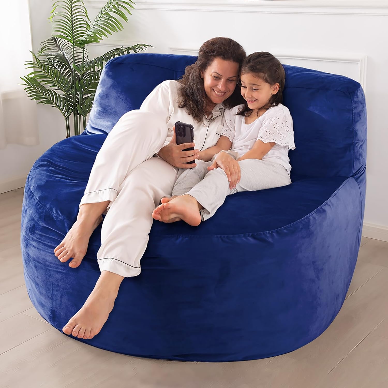 Dutch Velvet Memory Foam Bean Bag Chair