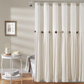 Linen Button Shower Curtain, 72in x 78in - Modern Farmhouse Linen Look