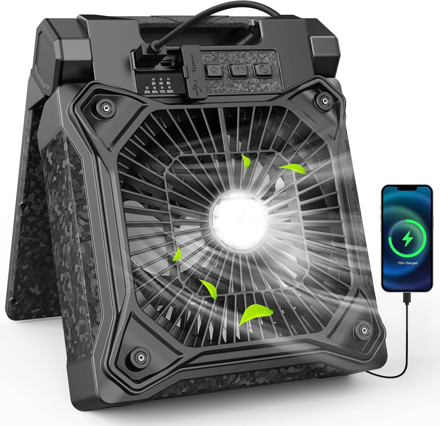 Stay Cool Anywhere: JINLICTE Solar Fan + Light