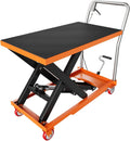 Hydraulic Lift Table Cart 500 lbs Capacity - Manual Scissor Lift