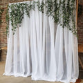 White Chiffon Sheer Backdrop Curtain 10ft x 7ft - Flowing Tulle Drapes