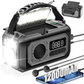 12000mAh Emergency Weather Radio - Dual Solar, Hand Crank