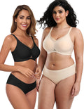 Wireless Bras for Women No Underwire Mesh Crossover Bra Seamless Lift