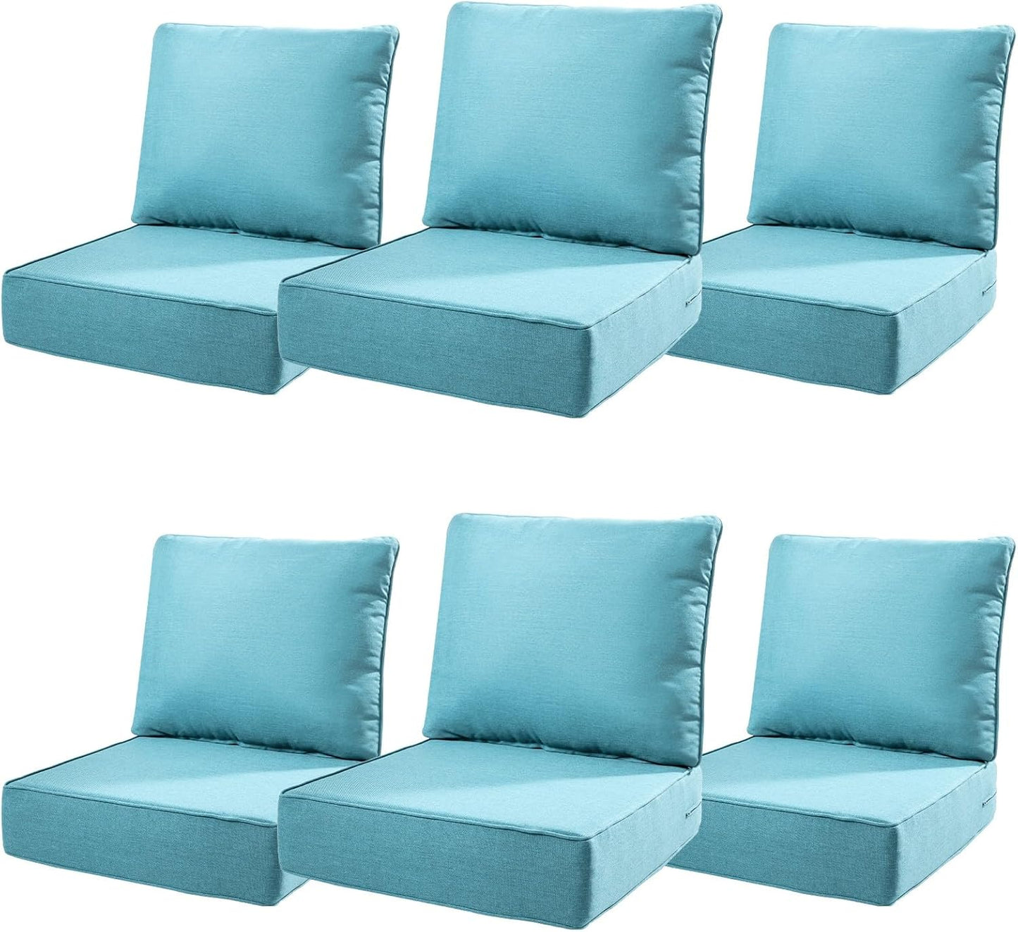6-Inch Thick Outdoor Cushions for Deep Seat Patio Furniture