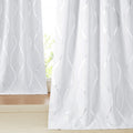 NICETOWN Greyish White Room Darkening Curtains 84 in - Elegant Thermal
