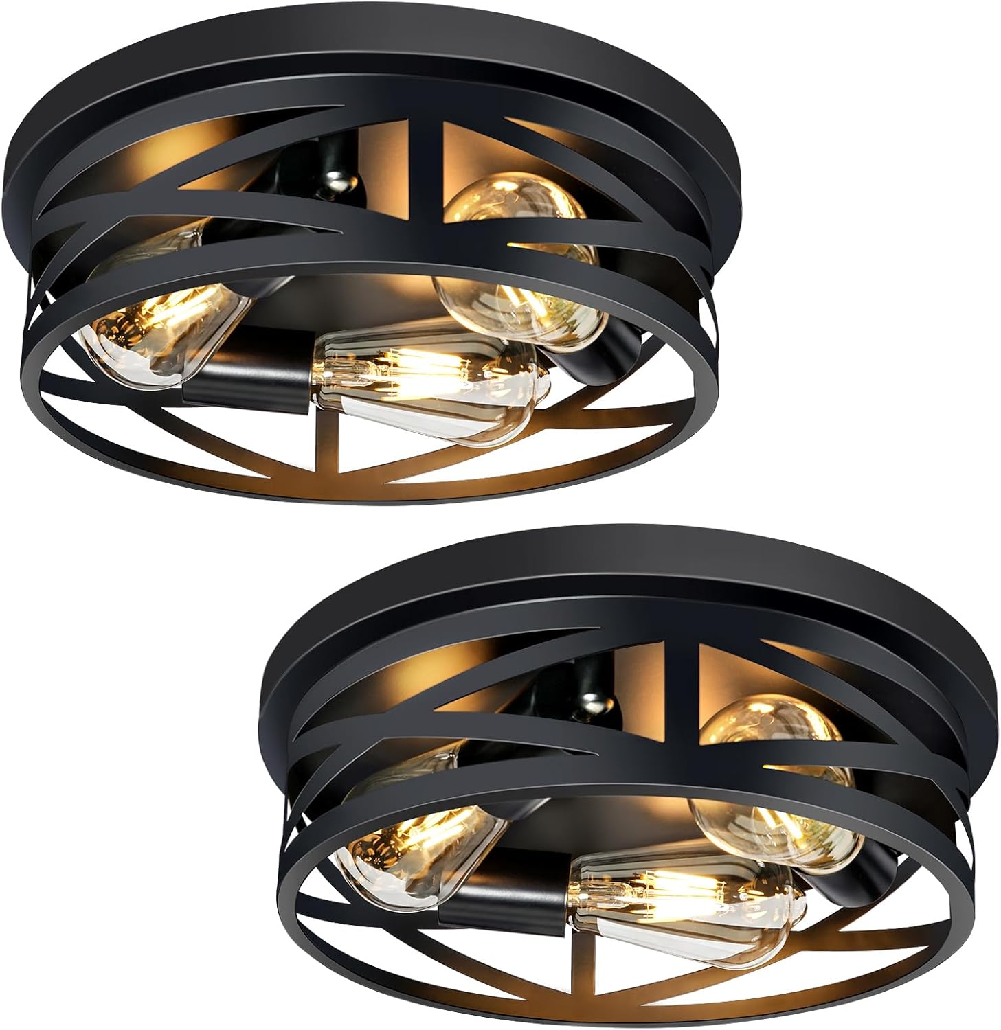 3-Light Flush Mount Ceiling Light Fixture for Modern Homes