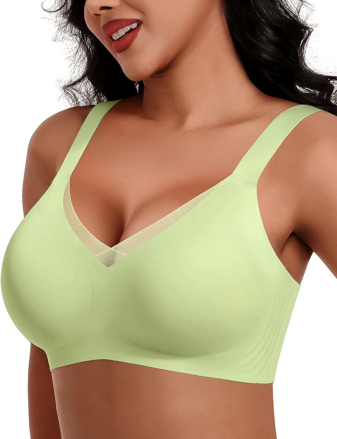 Seamless Mesh Lace Bras for Women with Full Coverage Support
