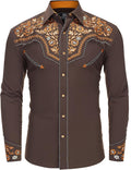 SALVAJE OESTE Western Embroidered Cowboy Shirt for Men (Style 7Q5L)
