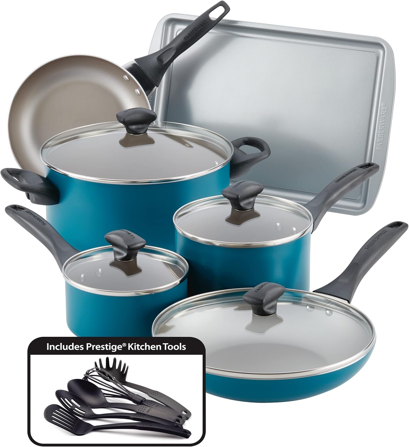 Farberware Nonstick Cookware Set - 15 Piece Pots and Pans Set