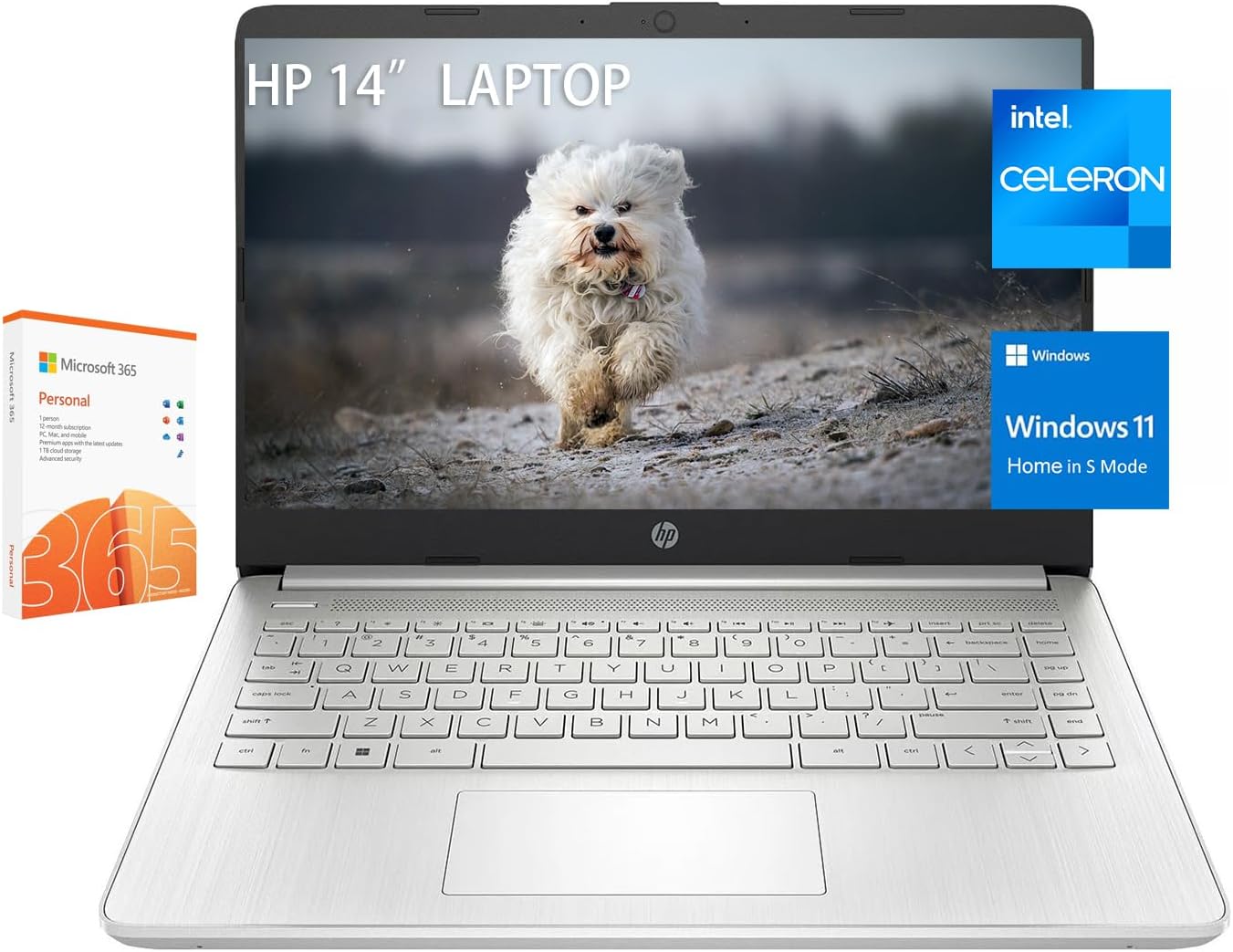 HP Stream 14 Inch Laptop with 16GB RAM and 128GB eMMC Storage