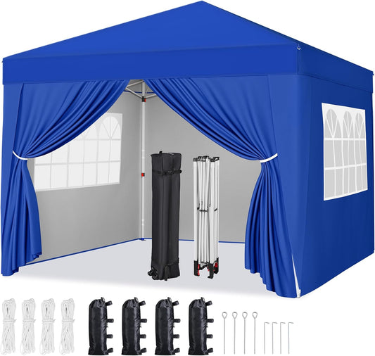 Yaheetech 8x8 Pop Up Canopy Tent with Removable Sidewalls