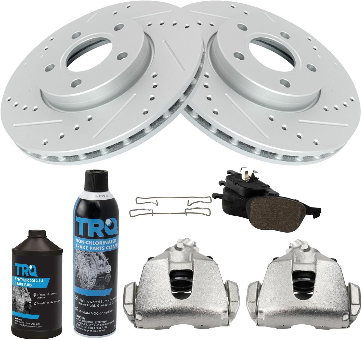 TRQ Front Performance Brake Pad & Rotor Kit for Ford C-Max