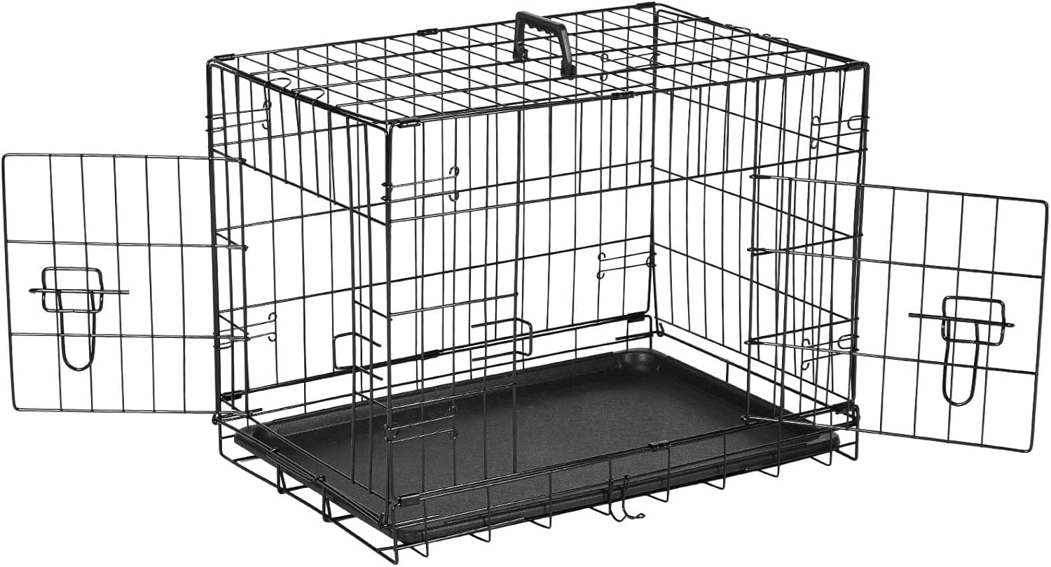DUMOS 24-Inch Dog Crate: Safe, Portable, and Easy to Clean