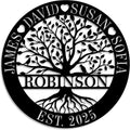 Personalized Tree of Life Metal Sign - Custom Family Wall Art