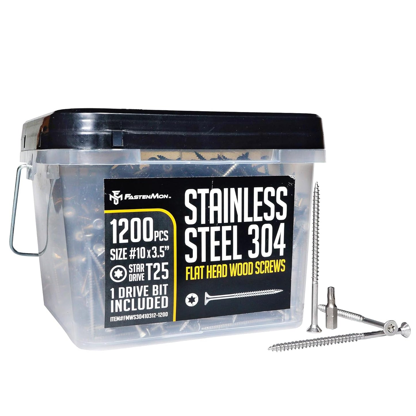 Stainless Steel Deck Screws for Outdoor Wood Projects, 1200 PCS