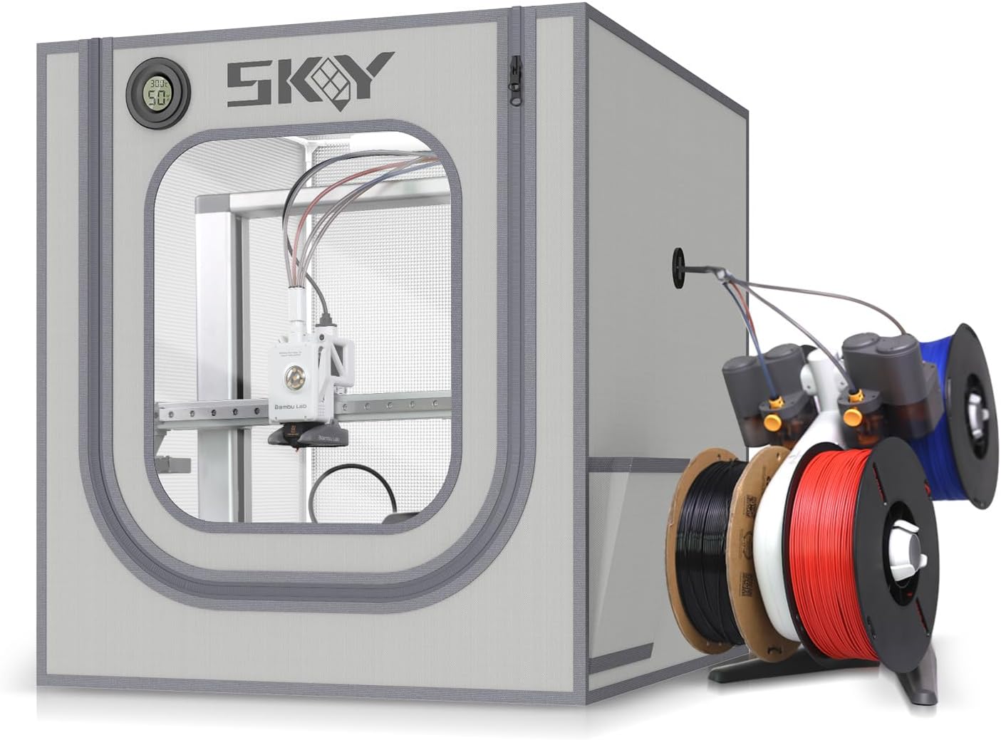 3D Printer Enclosure for Bambu Lab A1 with LED Light and More