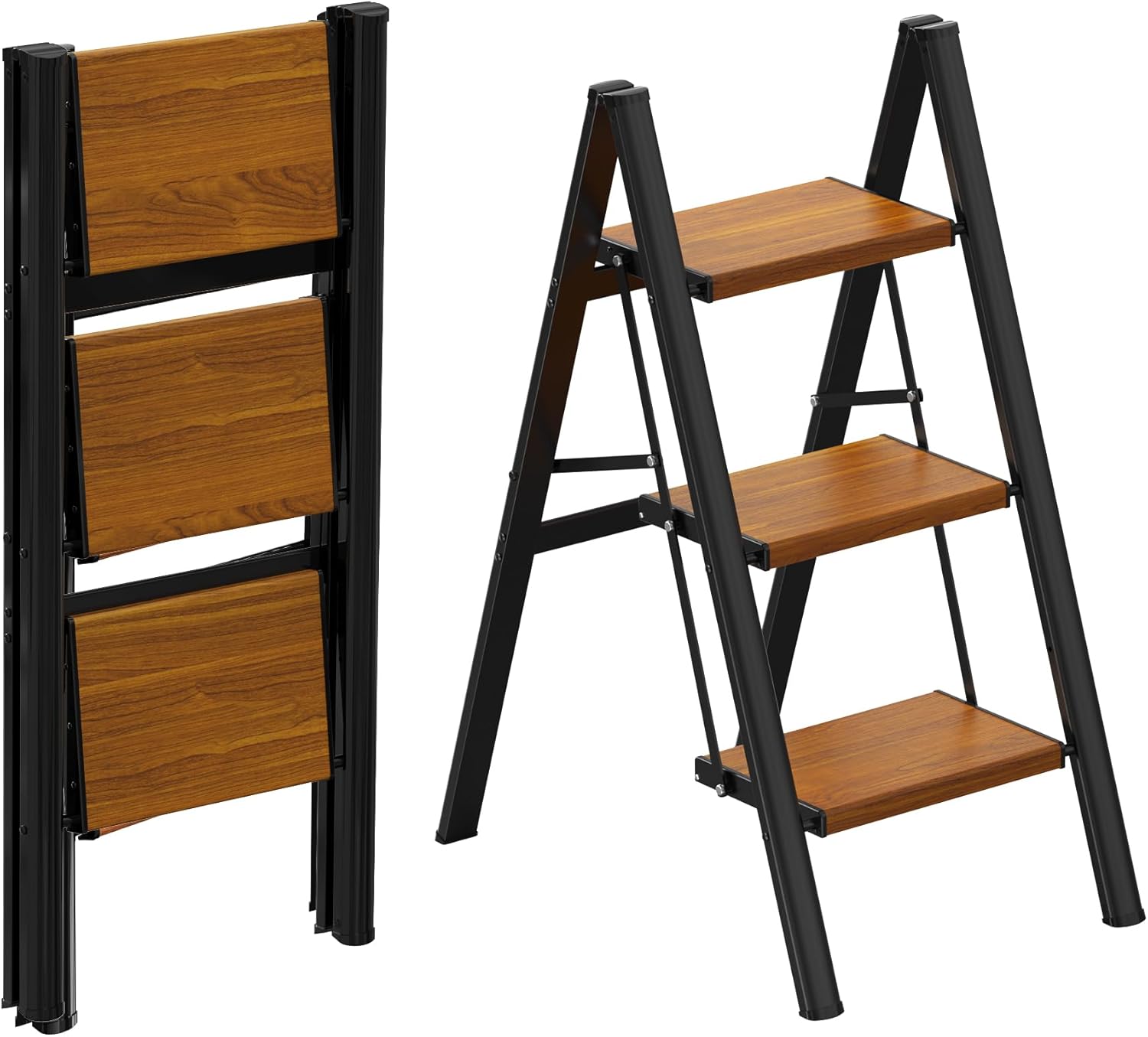 HBTower Lightweight Aluminum Folding Step Ladder for Home Use