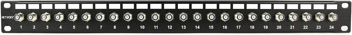 Networx Coaxial Patch Panels: 24 Port F-Connector Solution